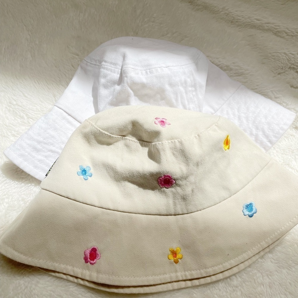 Bucket Hat Bundle Floral and White Y2K bucket hats